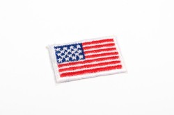 Фото 1 Ткань Апликация флаг США 30*20мм гуртом та у роздріб