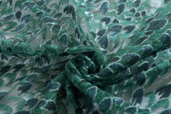 Ткань Гипюр вышивка с пайетками оптом и в розницу