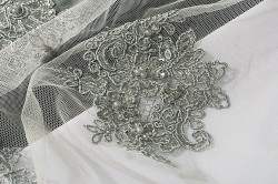 Фото 5 Ткань Гипюр с вышивкой и бисером